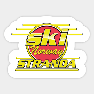 ski Norway Stranda 80s vibe Sticker